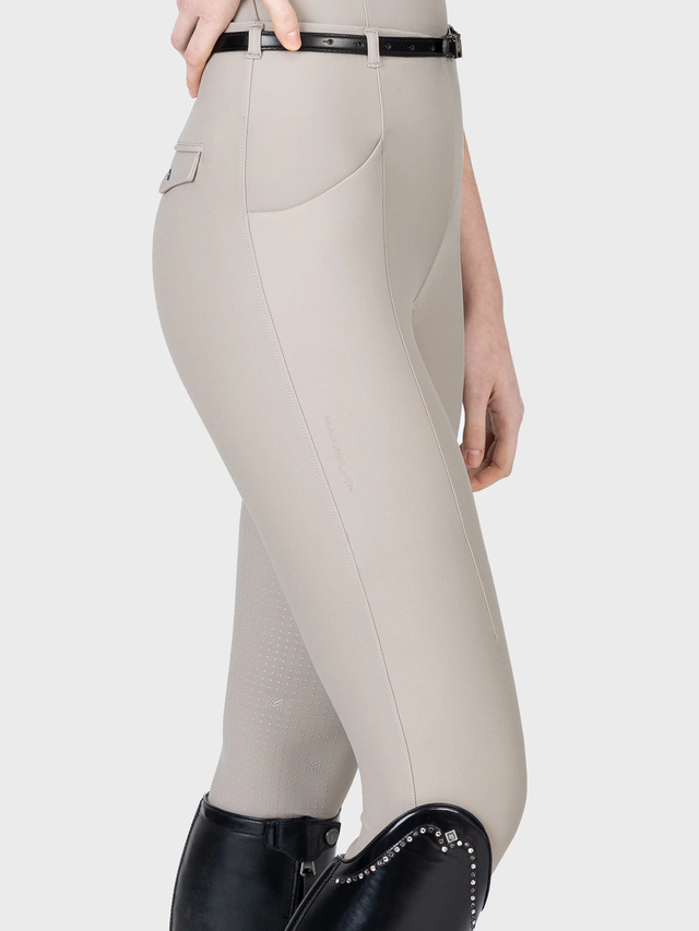 Maximilian Velya Riding Leggings + Belt Soft Taupe