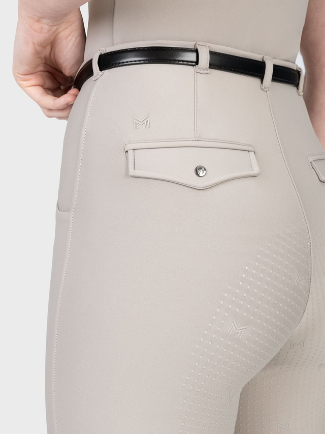 Maximilian Velya Riding Leggings + Belt Soft Taupe