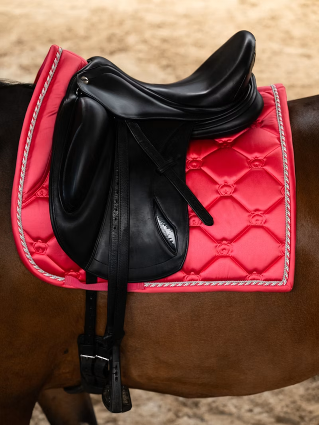 PS of Sweden Original Monogram Dressage Saddle Pad Pink Guava