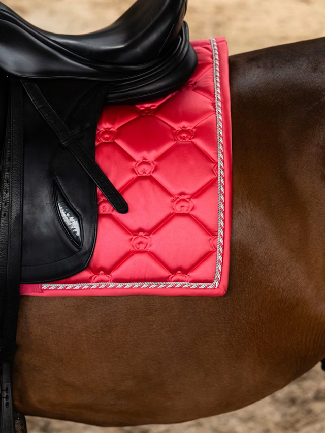 PS of Sweden Original Monogram Dressage Saddle Pad Pink Guava