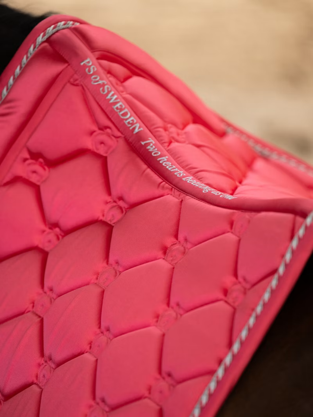 PS of Sweden Original Monogram Dressage Saddle Pad Pink Guava