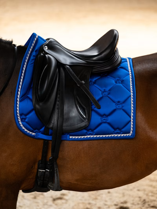 PS of Sweden Original Monogram Dressage Saddle Pad Sapphire Crush