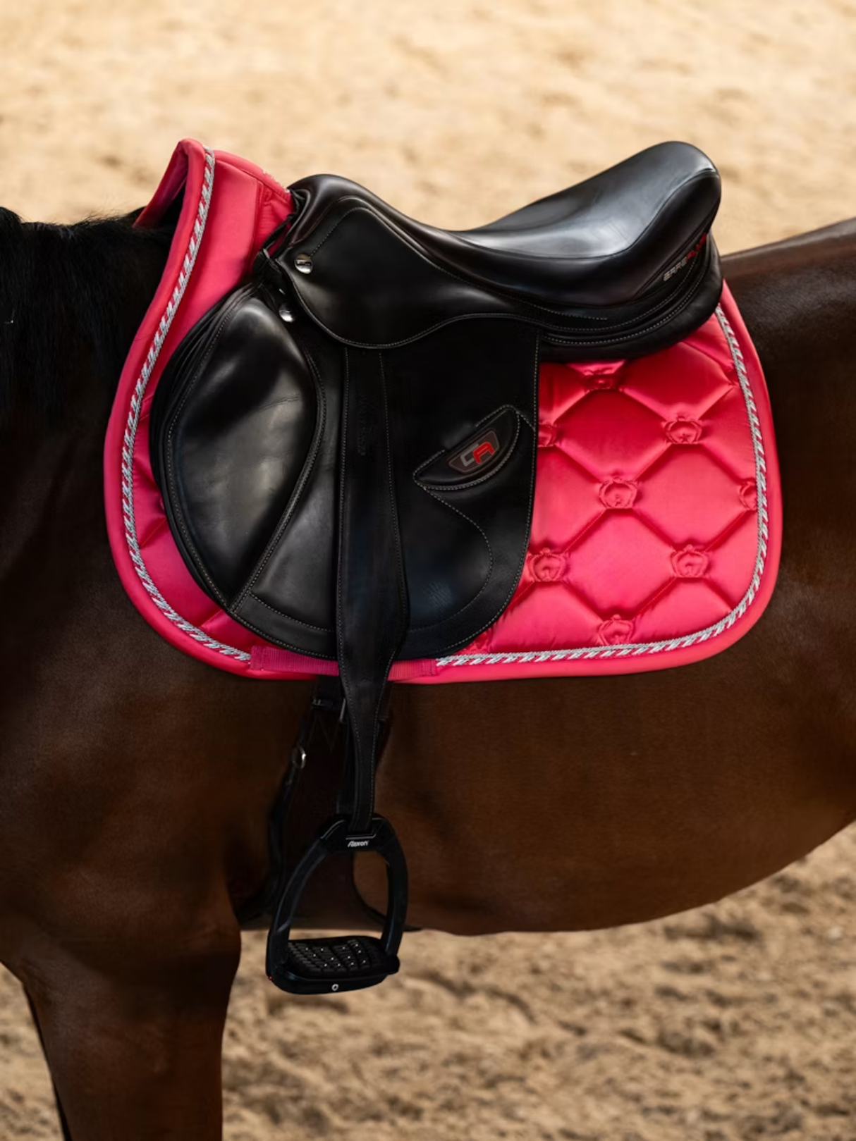 PS of Sweden Original Monogram Jump Saddle Pad Pink Guava