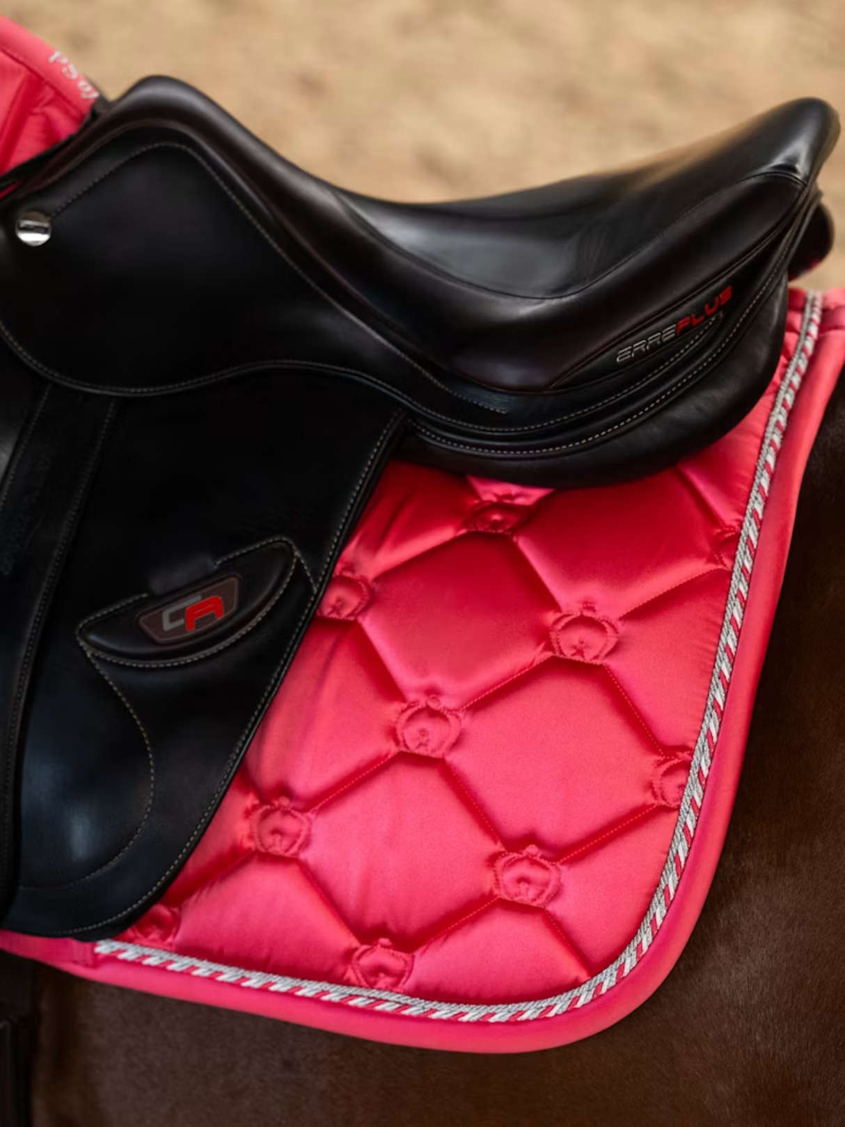PS of Sweden Original Monogram Jump Saddle Pad Pink Guava