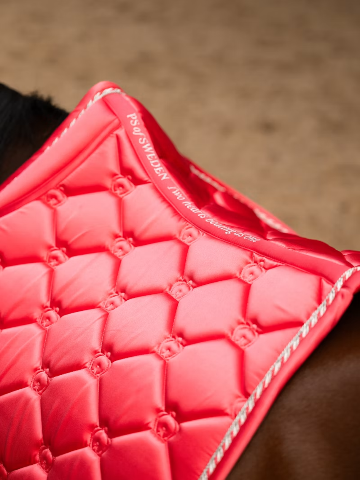 PS of Sweden Original Monogram Jump Saddle Pad Pink Guava
