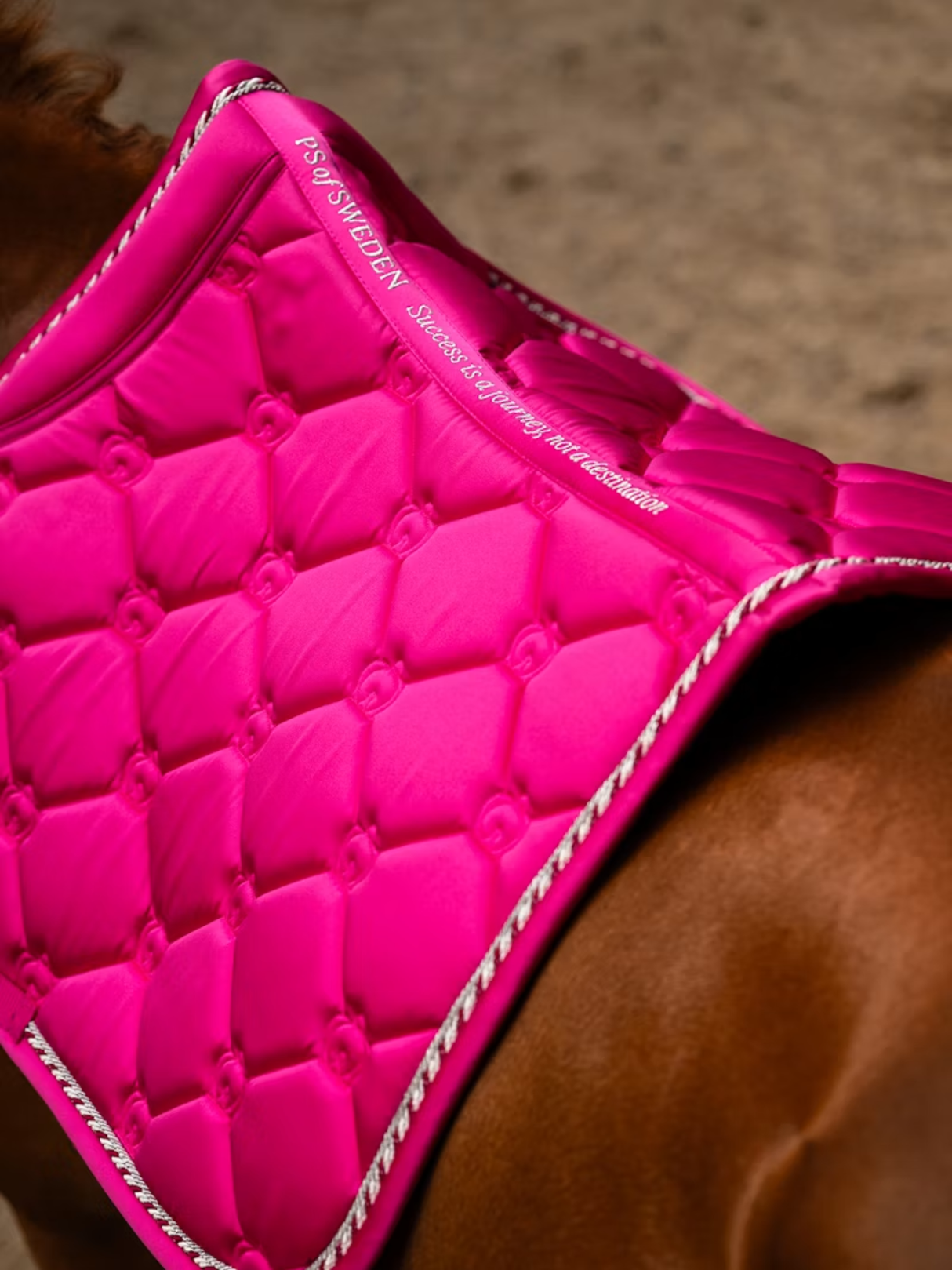 PS of Sweden Original Monogram Jump Saddle Pad Hot Hibiscus