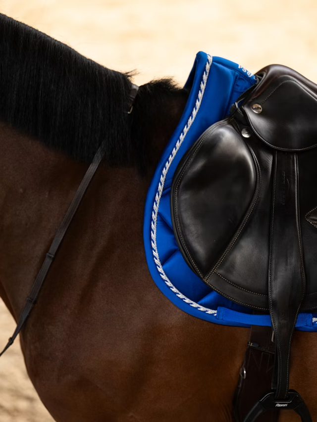 PS of Sweden Original Monogram Jump Saddle Pad Sapphire Crush