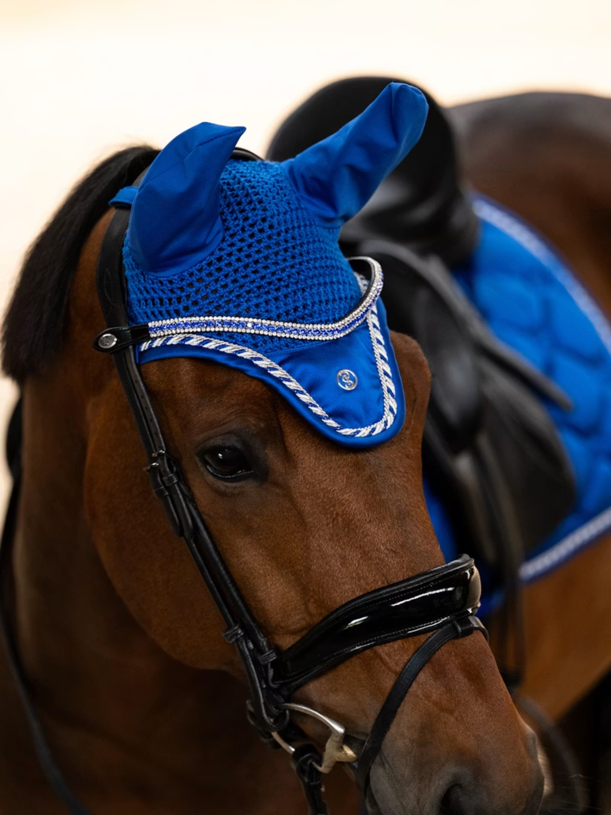 PS of Sweden Original Monogram Ear Bonnet Sapphire Crush