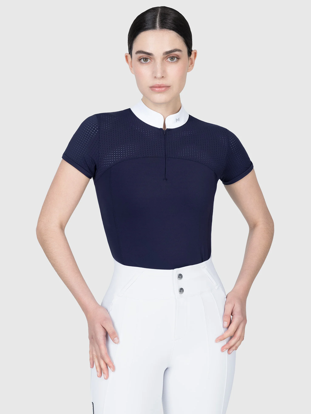 Maximilian Grace Short Sleeve Show Shirt Navy