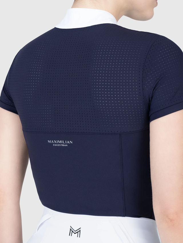 Maximilian Grace Short Sleeve Show Shirt Navy