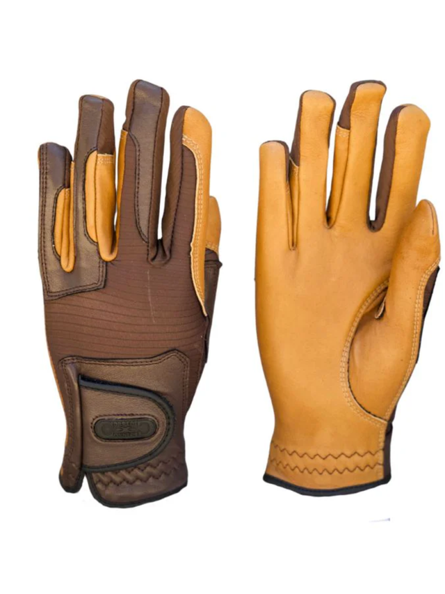 Correct Connect Oil-Tac Copper Tech™️ Leather Premium Riding Gloves Brown