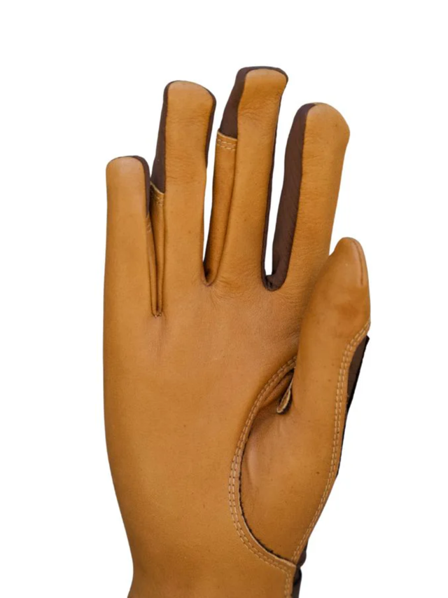 Correct Connect Oil-Tac Copper Tech™️ Leather Premium Riding Gloves Brown
