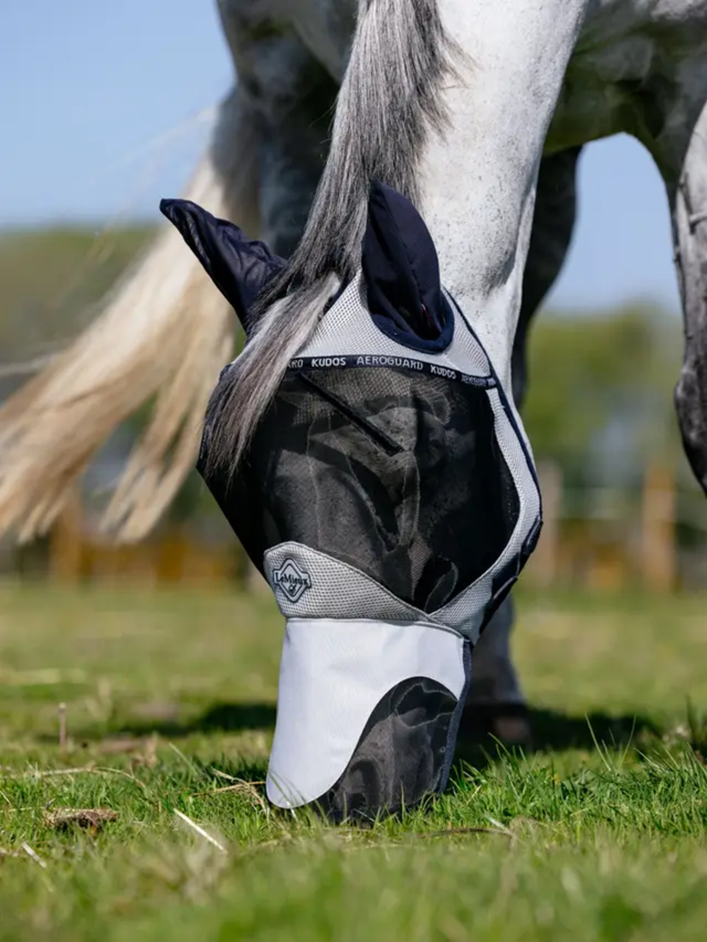 LeMieux Kudos AeroGuard Full Fly Mask Navy