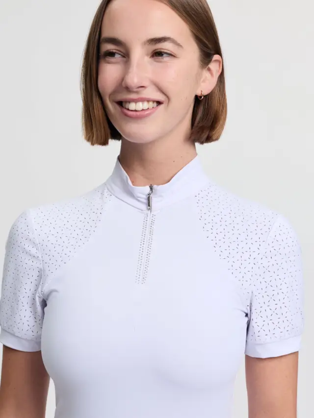 LeMieux Brilliance Verity Short Sleeve Show Shirt White