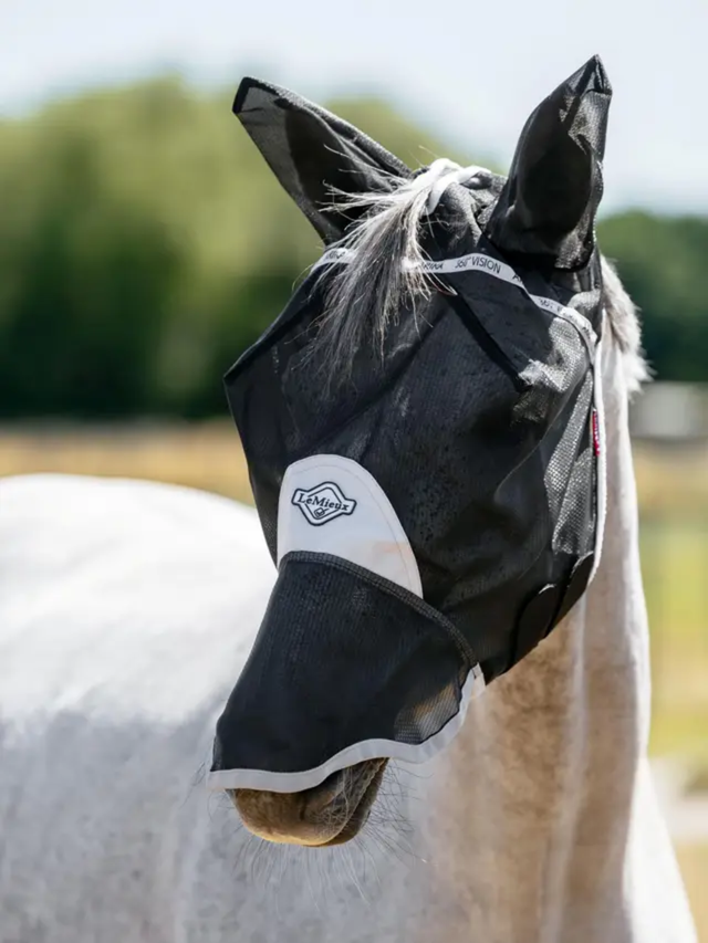 LeMieux 360 Vision Full Fly Mask Grey