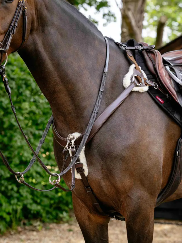 LeMieux Kudos 5 Point Bridge Breastplate Havana