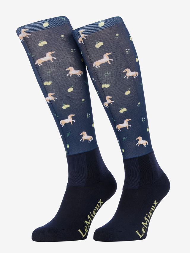 LeMieux Footsie Socks Lemon Navy