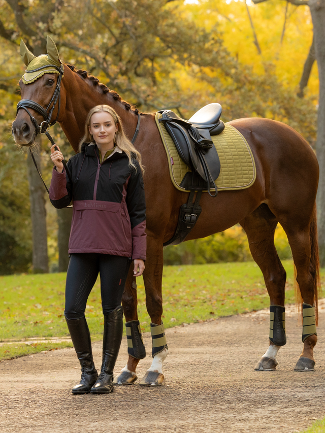 LeMieux Suede Dressage Saddle Pad Gooseberry