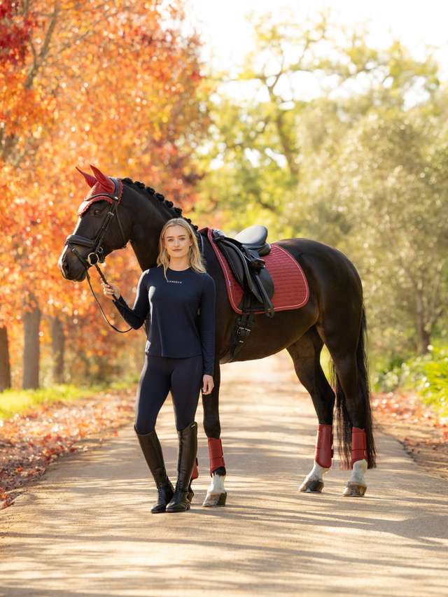 LeMieux Suede Dressage Saddle Pad Russet
