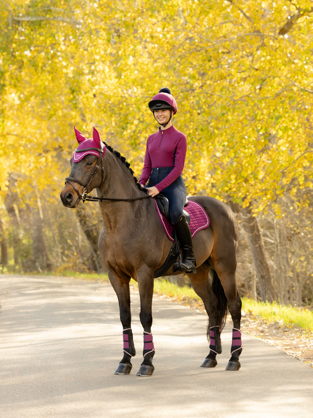 LeMieux Suede GP Saddle Pad Blackberry