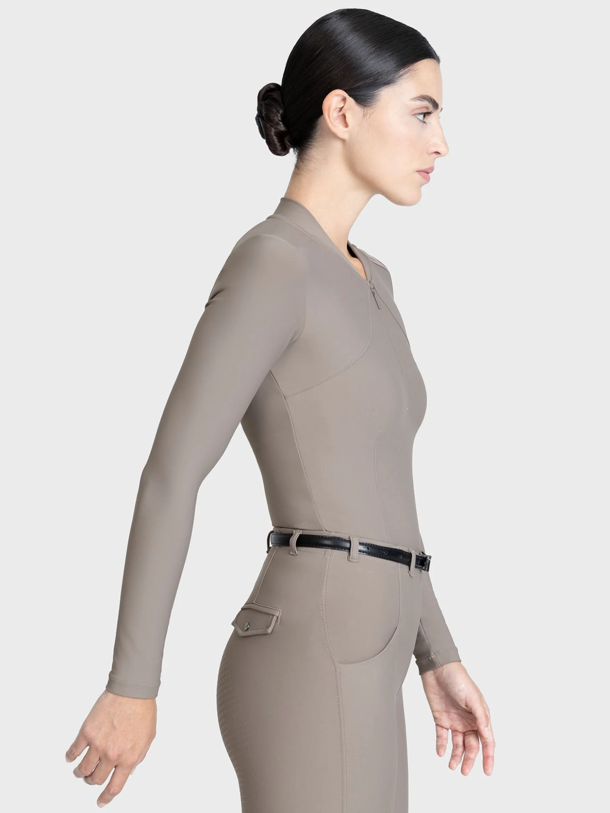 Maximilian Velya Long Sleeve Base Layer Taupe