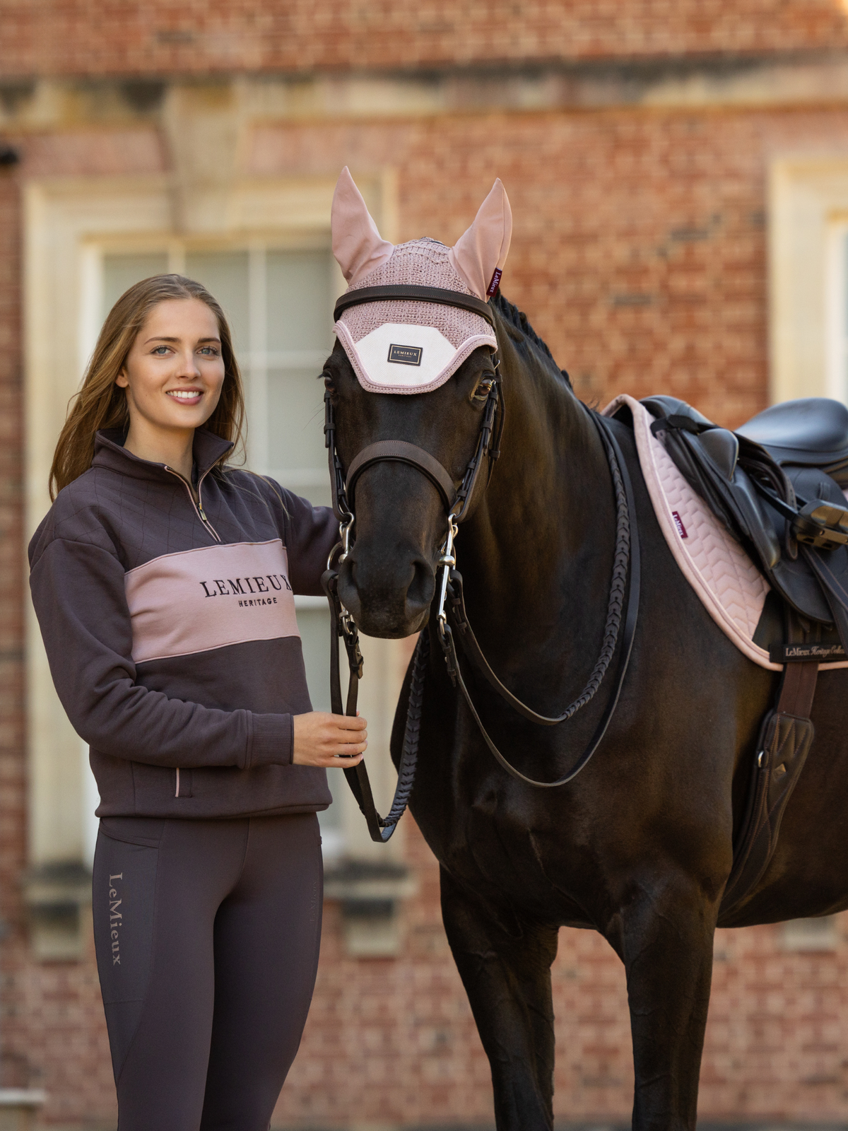 LeMieux Heritage Quarter Zip Sweater Cocoa