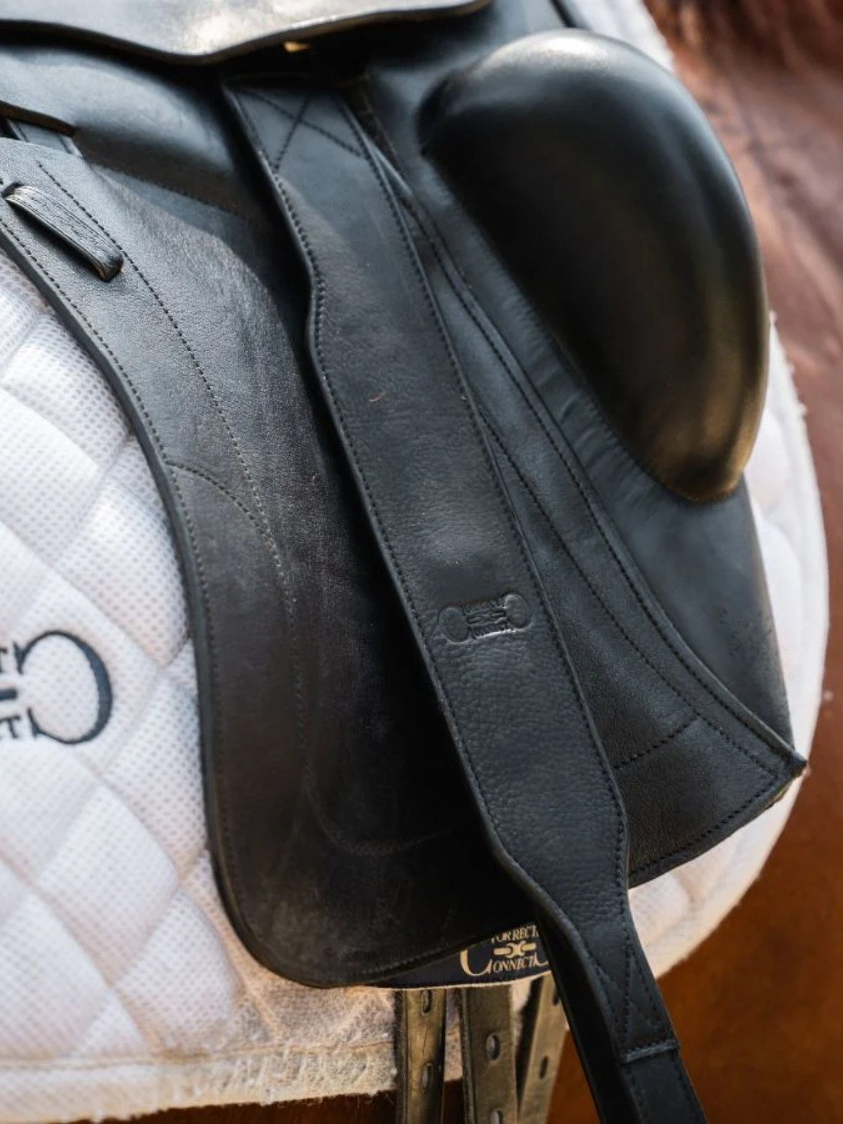 Correct Connect Stable Ride Mono-Stirrup Leather with T-Bars Black