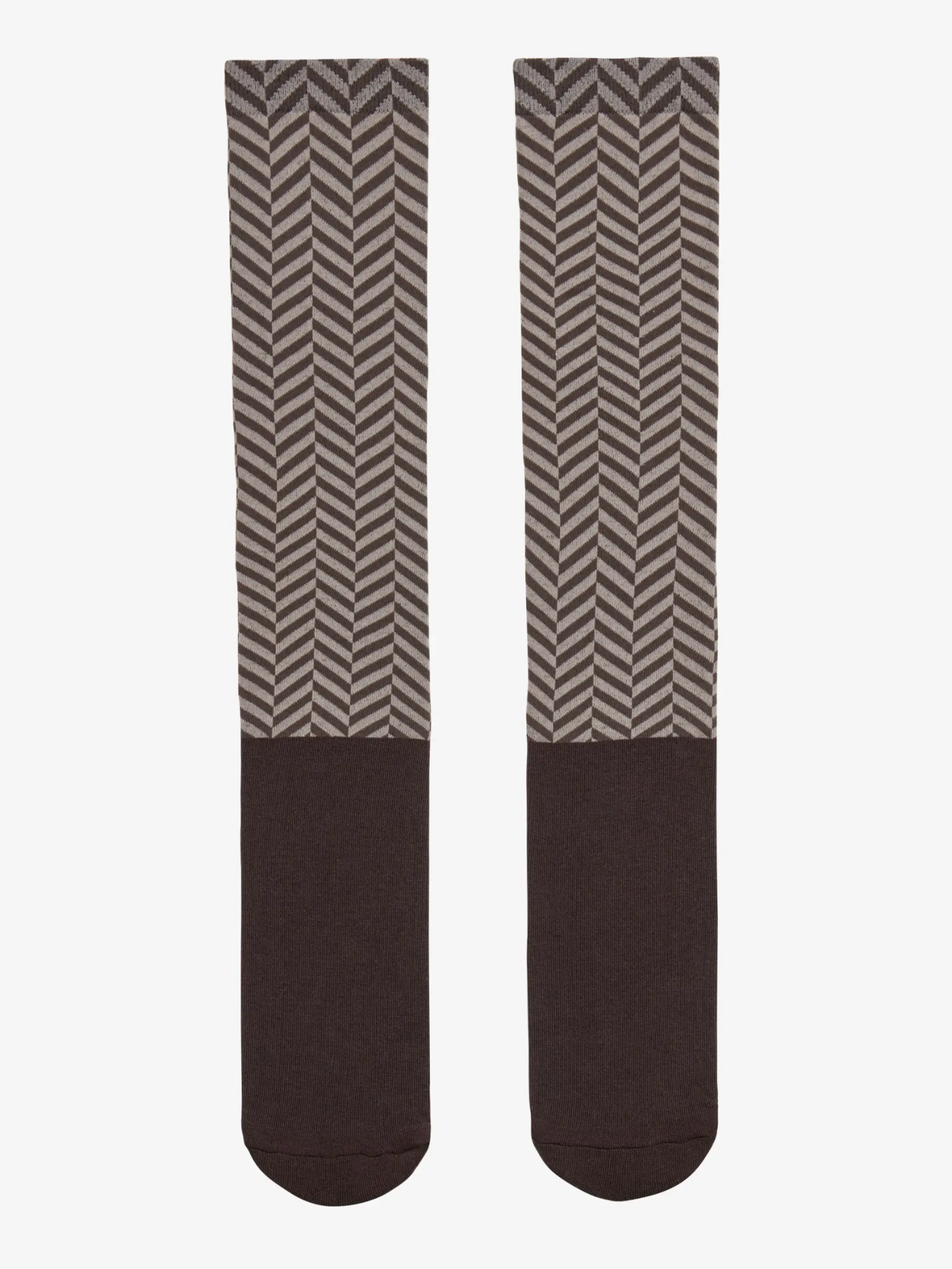 LeMieux Heritage Footsie Socks Herringbone Cocoa