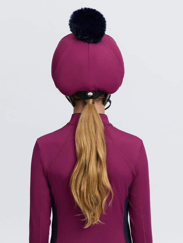 LeMieux Pom Hat Silk Blackberry