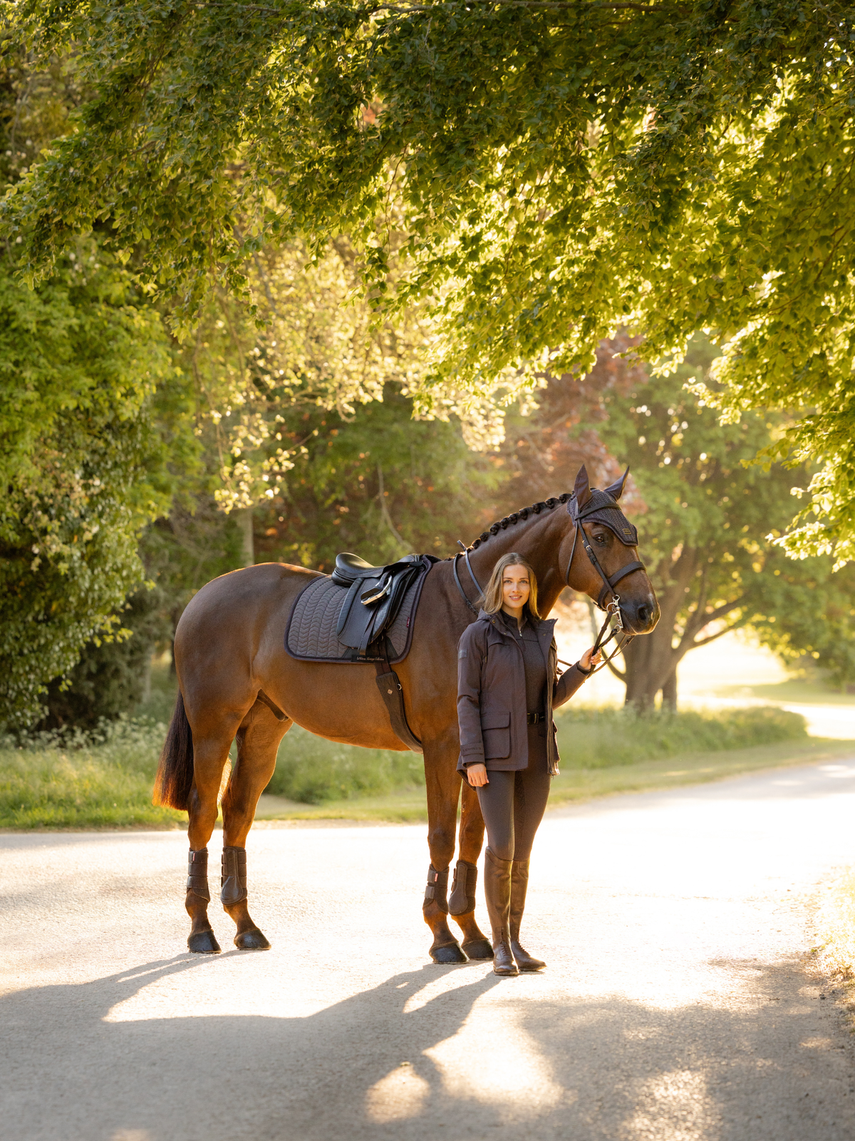 LeMieux Heritage Herringbone Dressage Saddle Pad Cocoa