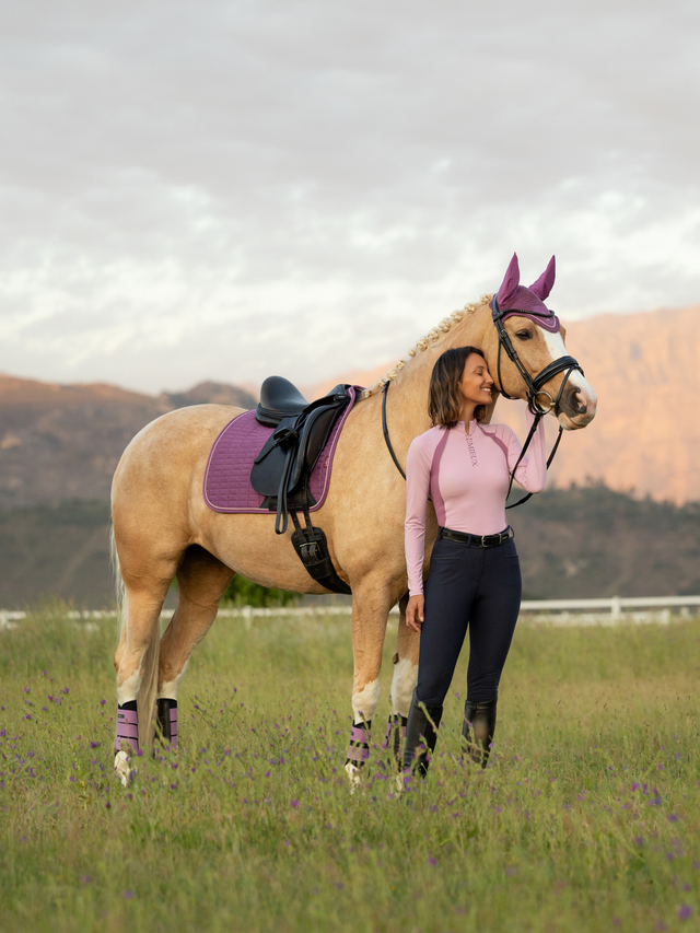 LeMieux Suede Dressage Square Saddle Pad Mallow