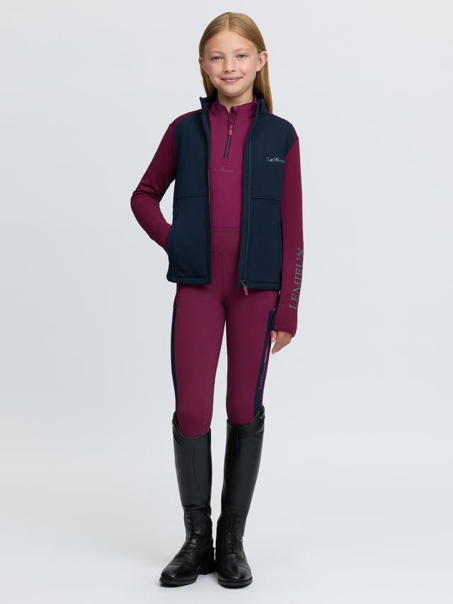 LeMieux Young Rider Bethany Fleece Zip Through Jacket Blackberry