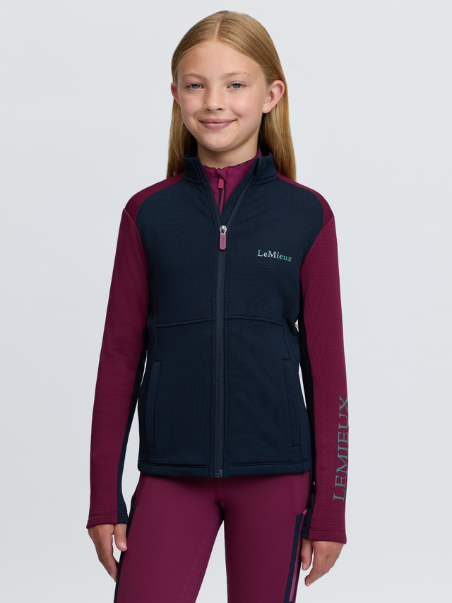 LeMieux Young Rider Bethany Fleece Zip Through Jacket Blackberry