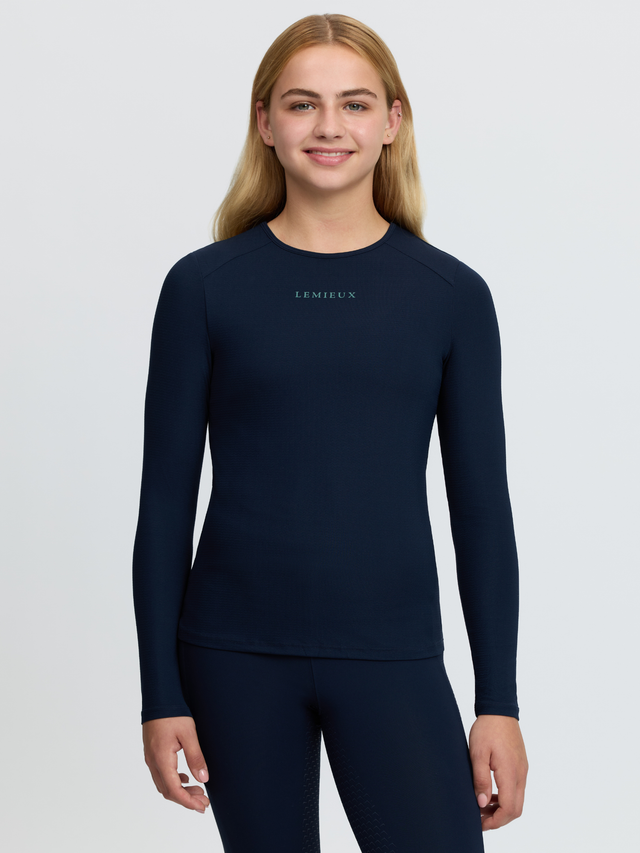 LeMieux Young Rider Hybrid Sports Top Navy