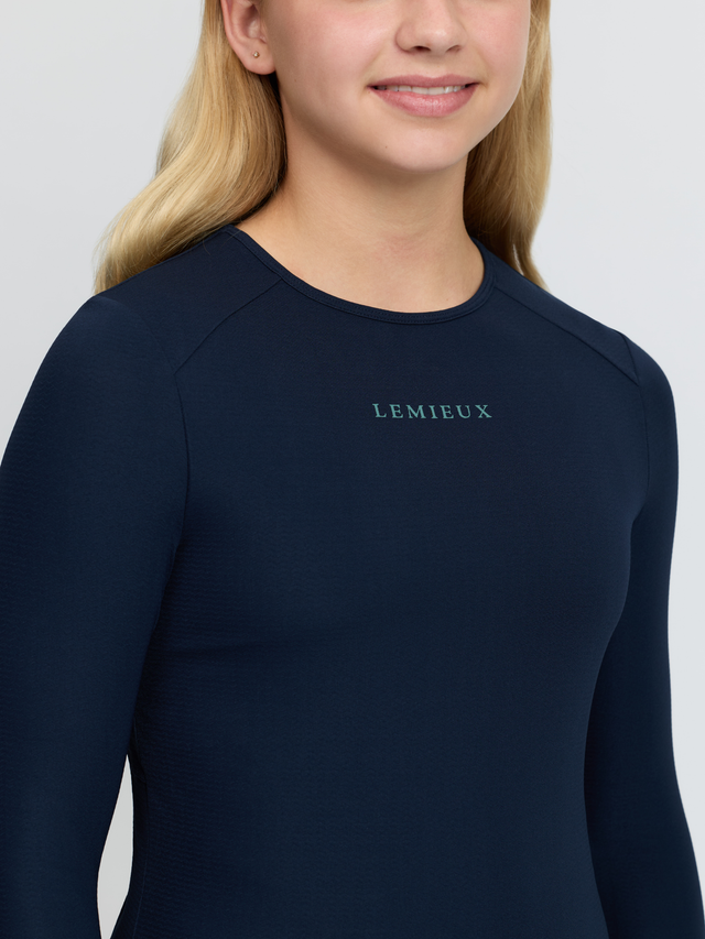 LeMieux Young Rider Hybrid Sports Top Navy