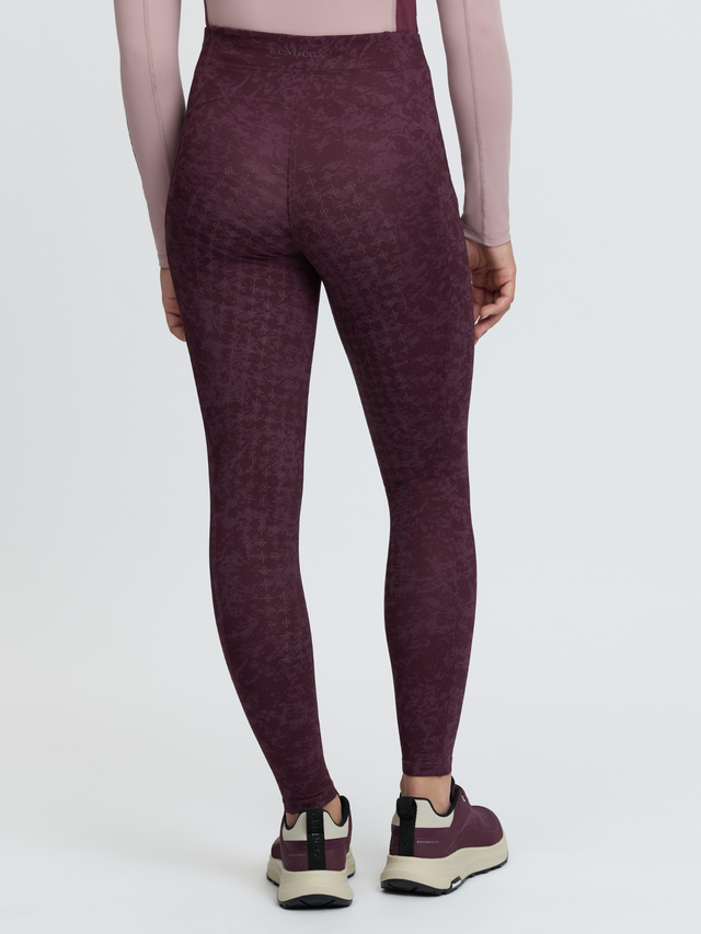 LeMieux Young Rider Orla Pull On Printed Breeches Bramble