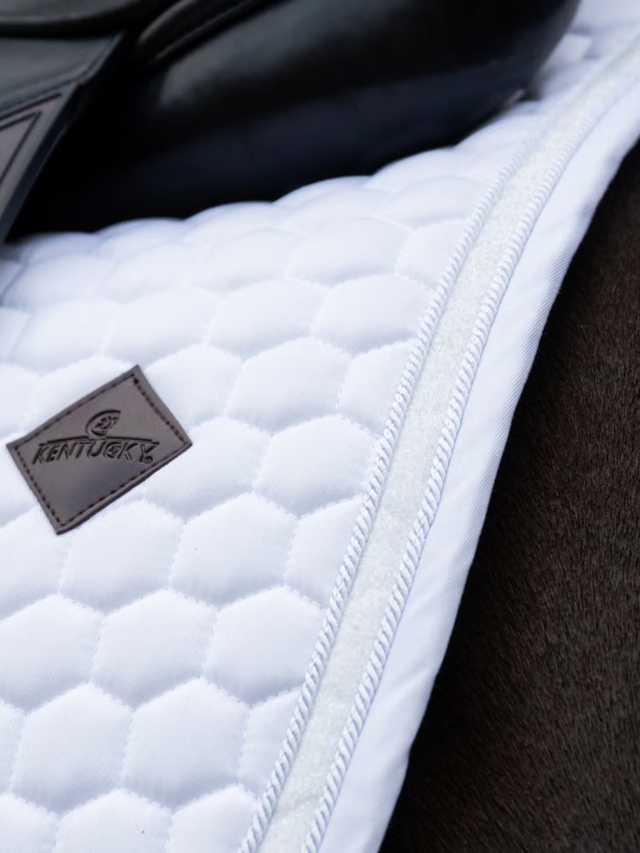 Kentucky Glitter Band Dressage Saddle Pad White