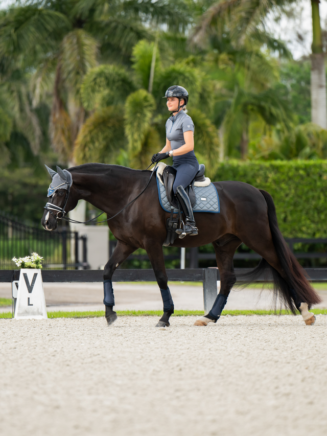 Equestrian Stockholm Illusion Base Layer Metallic Blue