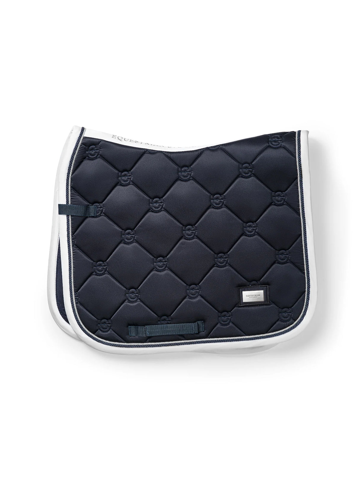 Equestrian Stockholm Dressage Saddle Pad Midnight White Edge