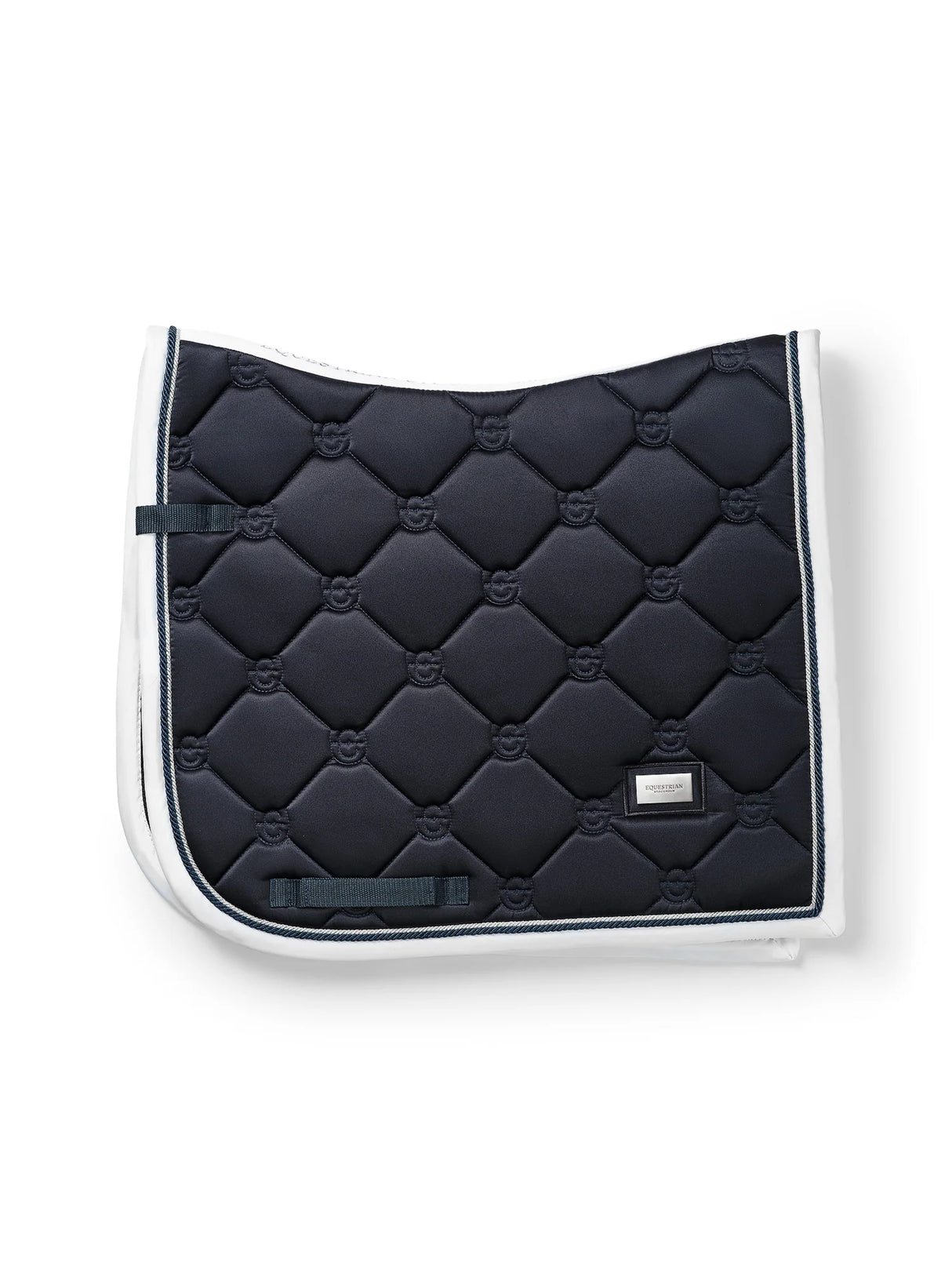 Equestrian Stockholm Dressage Saddle Pad Midnight White Edge