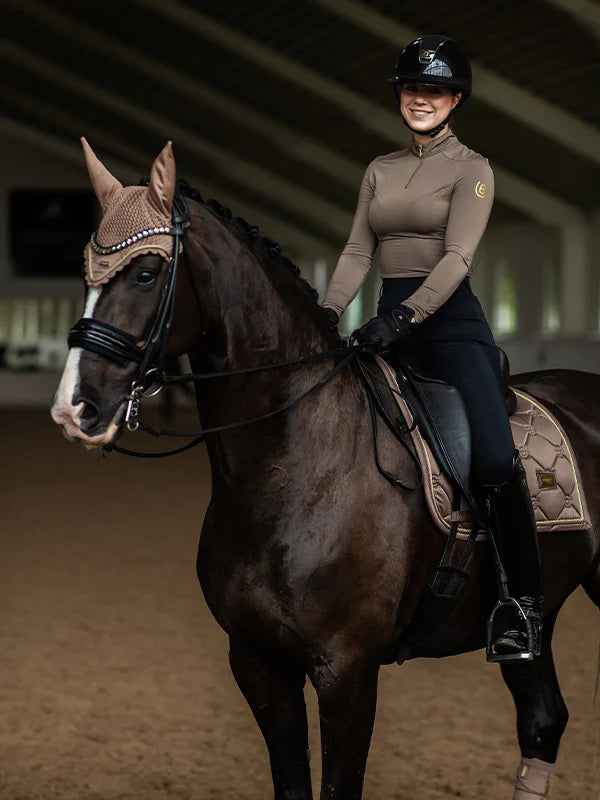 Equestrian Stockholm Ear Bonnet Champagne