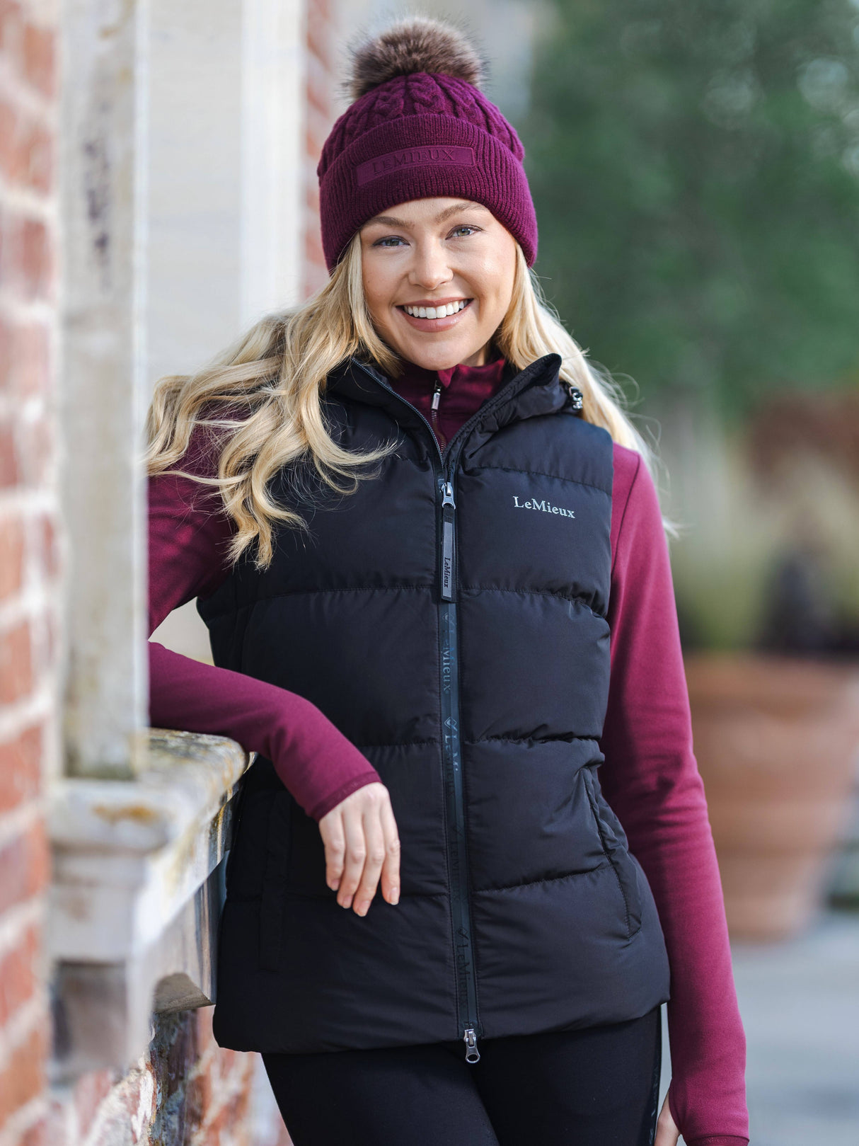 LeMieux Clara Cable Beanie Merlot