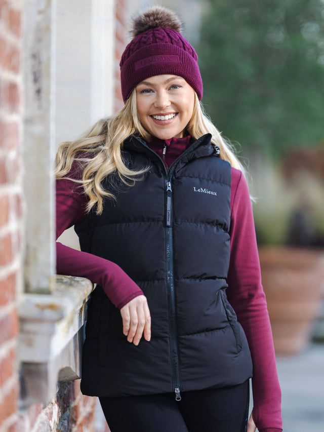 LeMieux Clara Cable Beanie Merlot