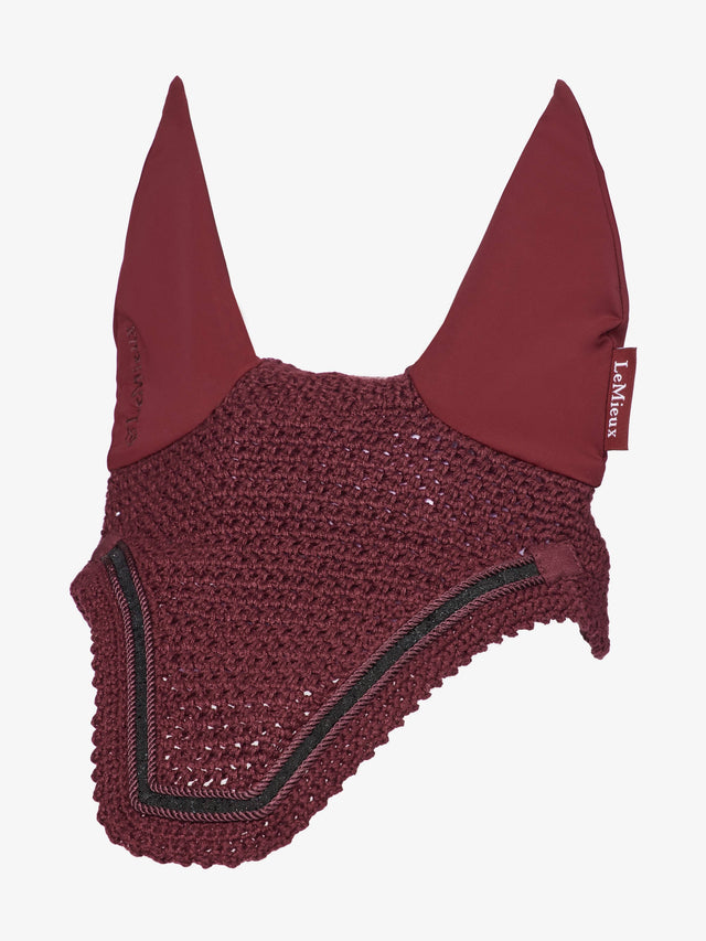 LeMieux Crystal Ear Bonnet Burgundy