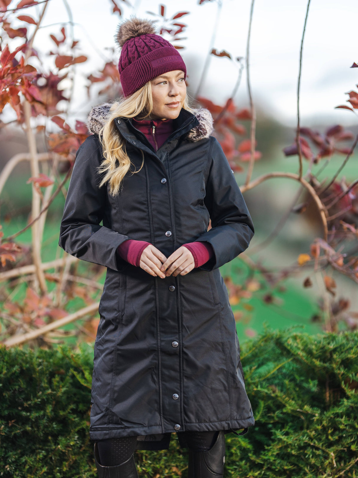 LeMieux Clara Cable Beanie Merlot