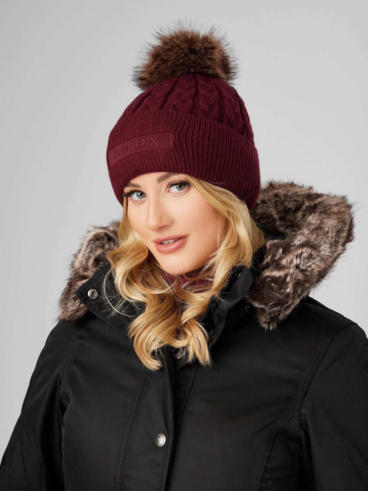 LeMieux Clara Cable Beanie Merlot