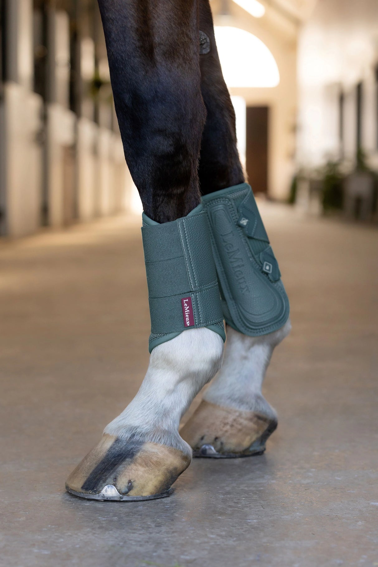 LeMieux Arika Mesh Brushing Boots Petrol