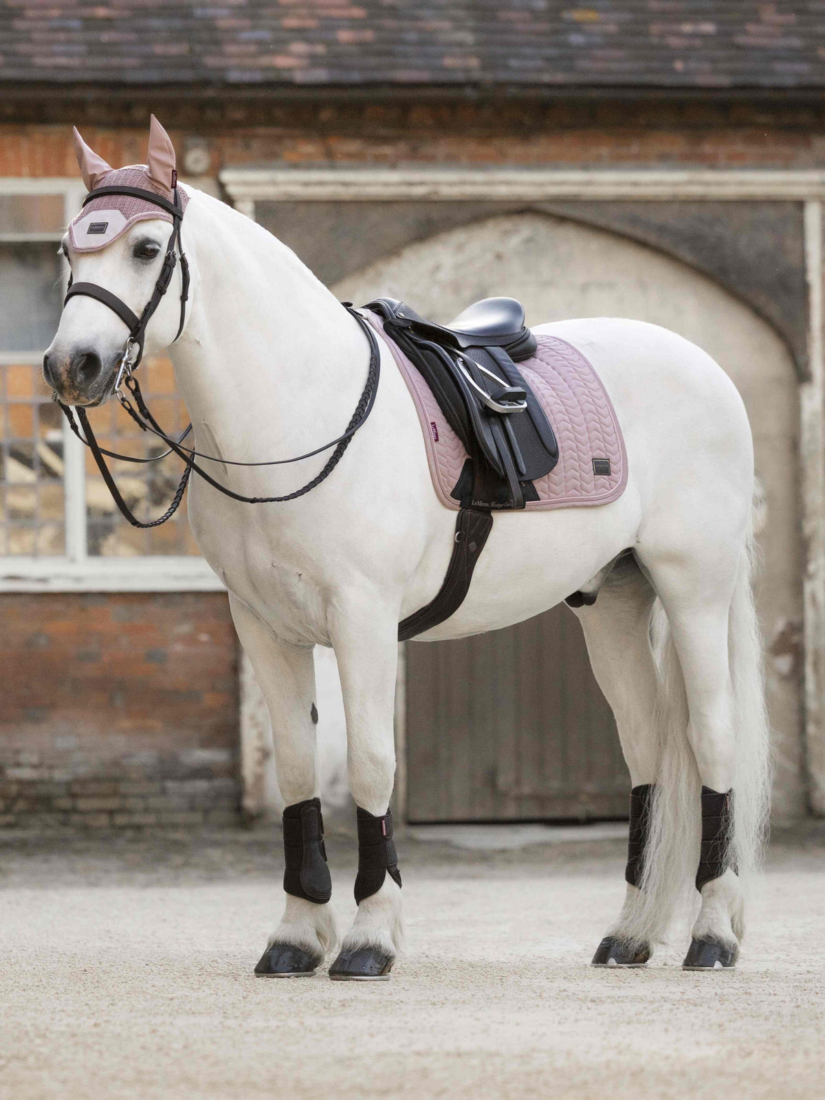 LeMieux Heritage Herringbone Dressage Saddle Pad Wild Rose