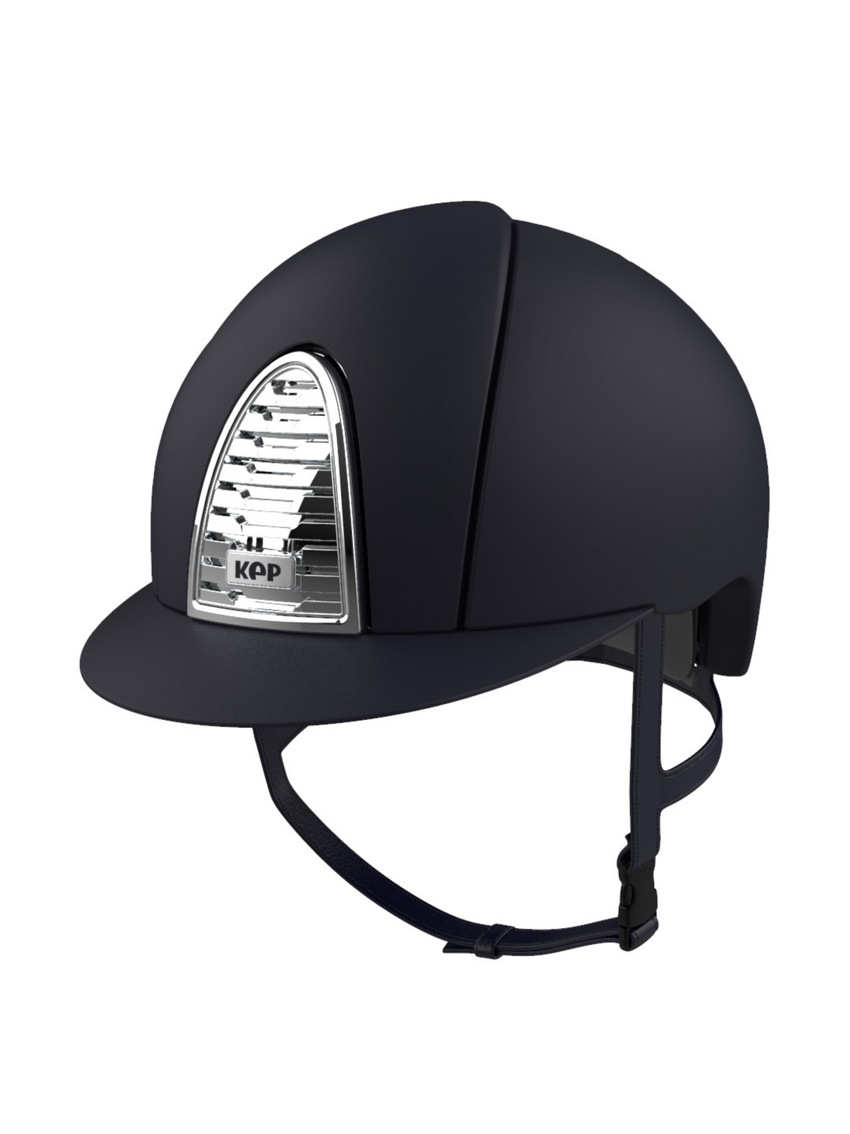 KEP Cromo 2.0 Helmet Textile Blue - Chrome Ventilation Grille