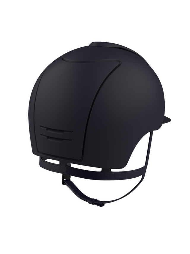 KEP Cromo 2.0 Helmet Textile Blue - Chrome Ventilation Grille - Swarovski Frame